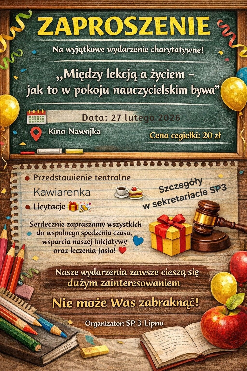 Zapraszamy na przedstawienie charytatywne