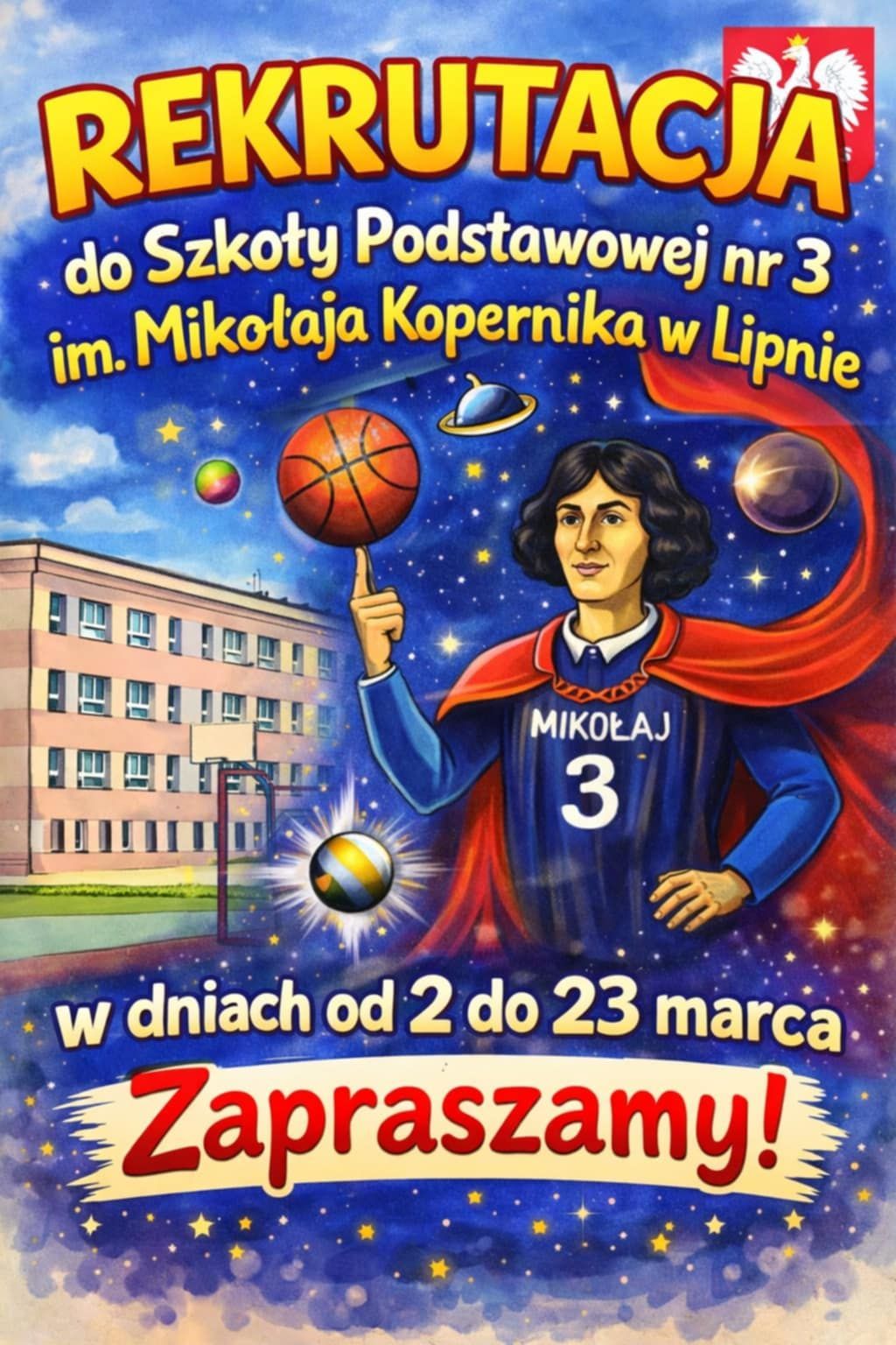 Rekrutacja uczniów do klas pierwszych w roku szkolnym 2026/2027